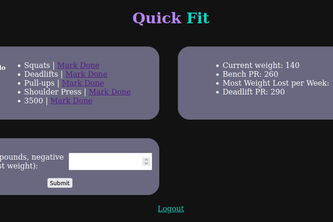 QuickFit project cover