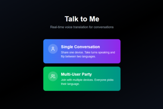 Talk to Me project cover