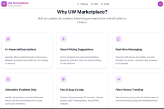 UW Marketplace project cover