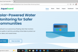 AquaGuard: Solar-Powered Water Monitoring Robot project cover