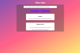 Miss Info project cover