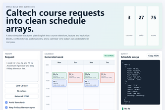 Caltech Codex Scheduler project cover