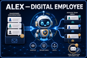 Digital Employee - monitor & route incoming customer chats project cover