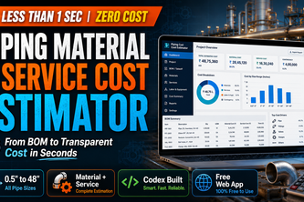 Piping Material & Service Cost Estimator project cover
