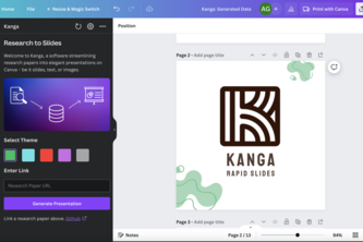 Kanga: Streamlining Research Papers into Presentations project cover
