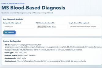 Multiple Sclerosis Blood Test using TCR ML Algorithm project cover